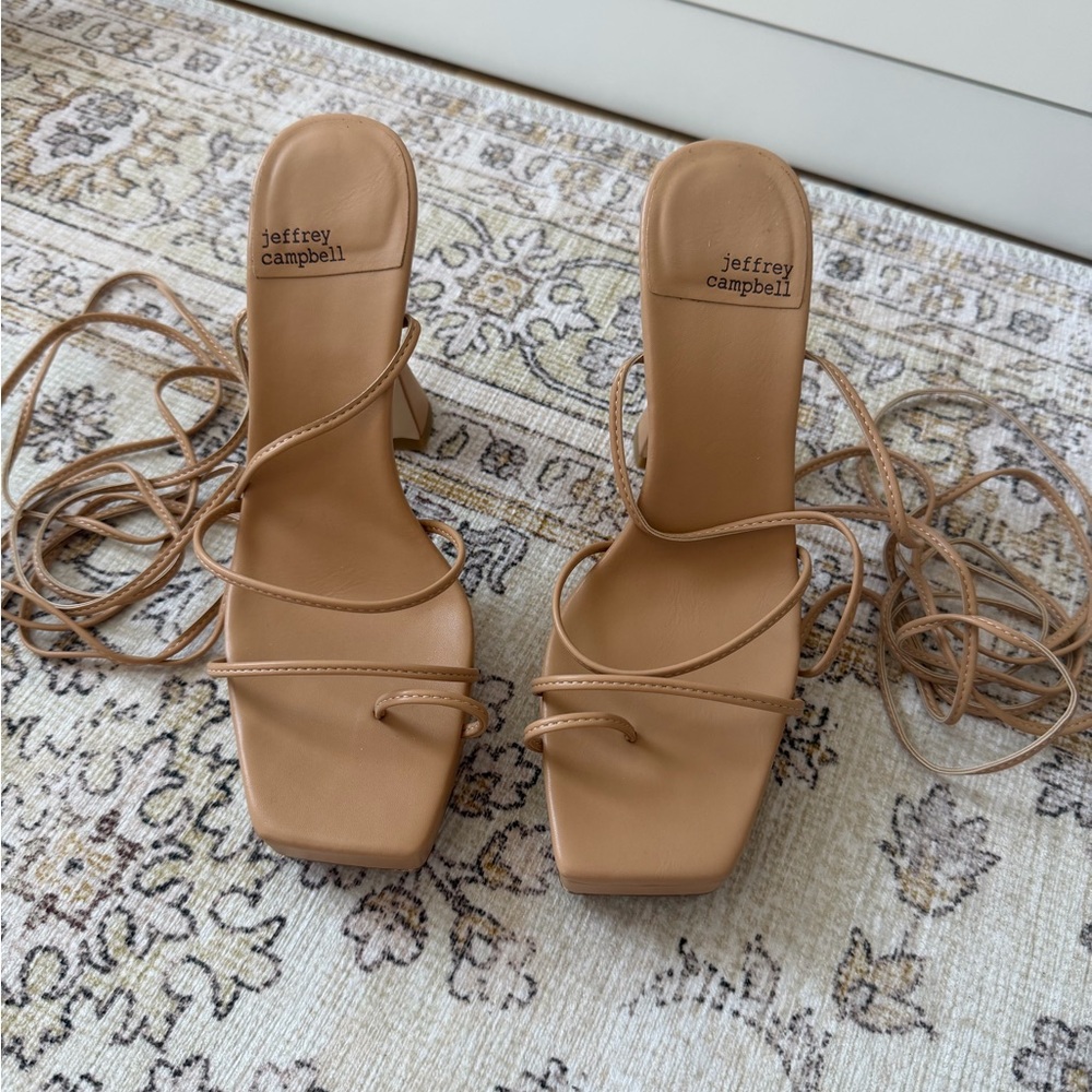 Jeffrey Campbell Nude Strappy Heels